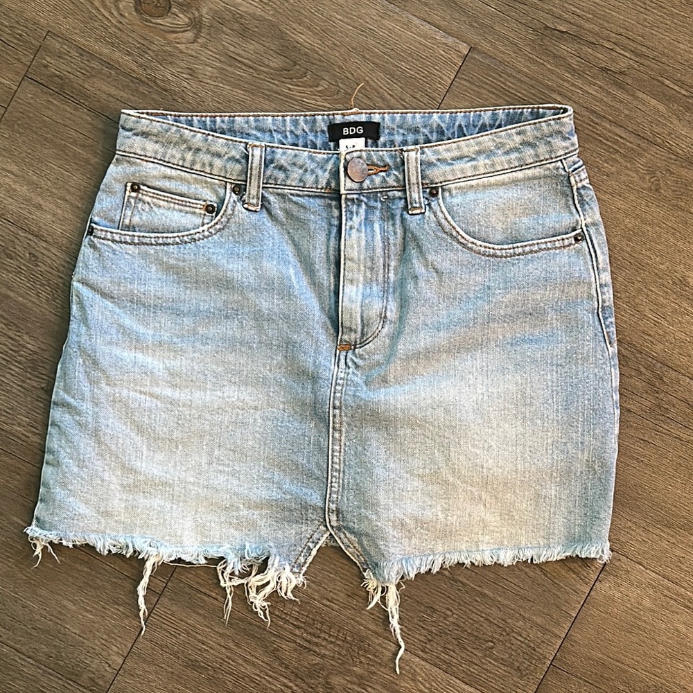 BDG Light Blue Denim Skirt